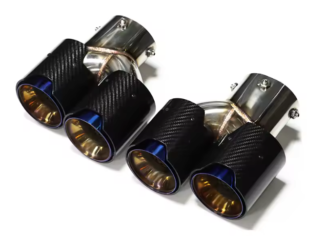 BMW MP Carbon Fiber Dual Exhaust Tip - Premium Stainless Stee