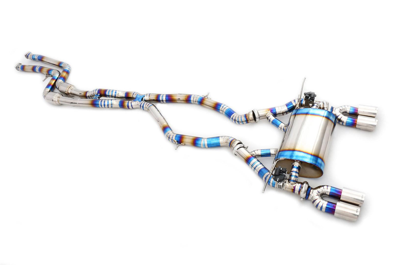 Performance titanium valved catback exhaust for BMW M3 F80 S55 engine