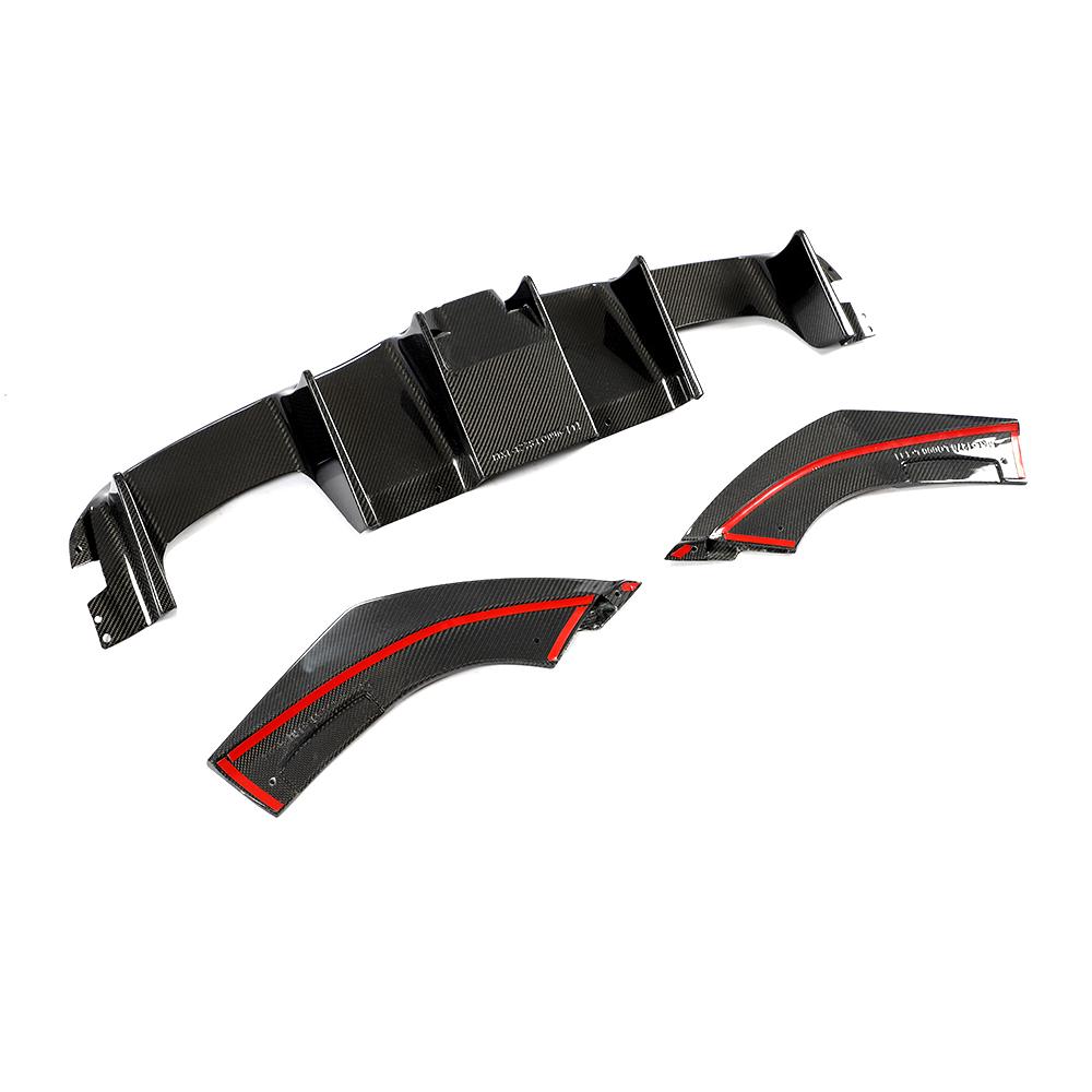 Signature BMW F87 M2 carbon fiber rear diffuser with 2x2 weave