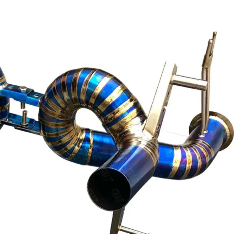 Ausen Performance Lamborghini Aventador SVJ titanium exhaust installed on V12