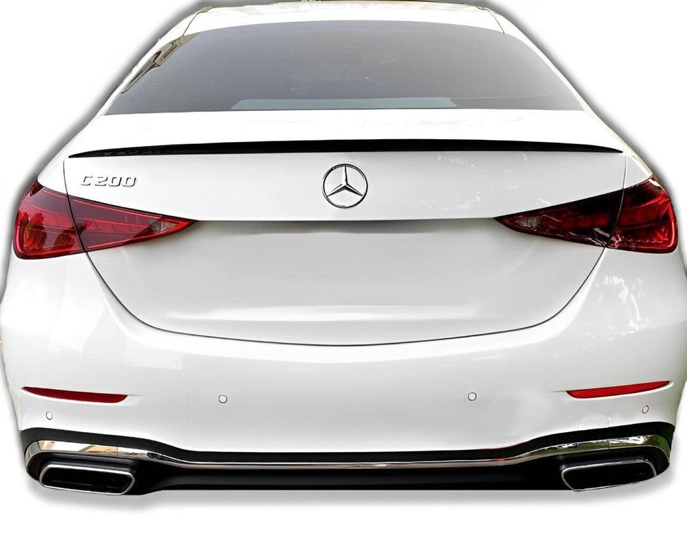 Mercedes C-Class W206 rear trunk spoiler glossy black AMG style