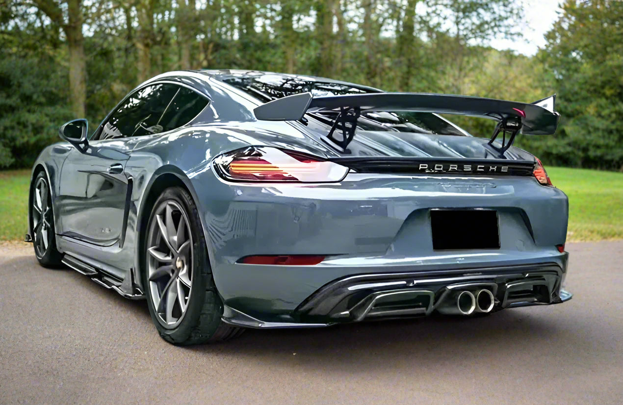 2016-2023 Porsche 718 Cayman/Boxster Carbon Fiber Rear Diffuser – Motorsport Styling and Aero Enhancement